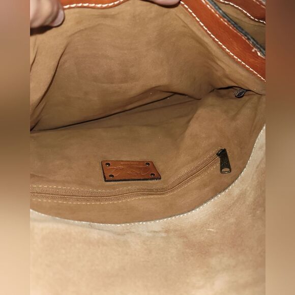 Patricia Nash Brown Leather Shoulder Bag Preloved Condition - Picture 11 of 12